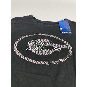 Georgia Bulldogs SEC Black Women's Medium M‎ NWT Short Sleeve G Textured T Shirt
